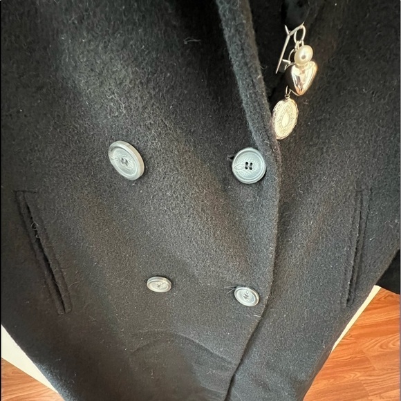 Harve Bernard Black Coat Size 10 - Picture 8 of 16